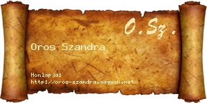 Oros Szandra névjegykártya